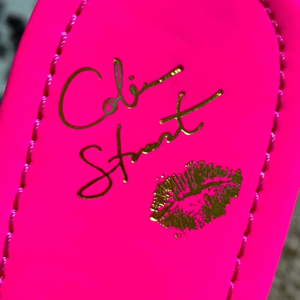 Victoria’s Secret Colin Stewart Flip Flops 9B Pink Slip On Casual Everyday Thong